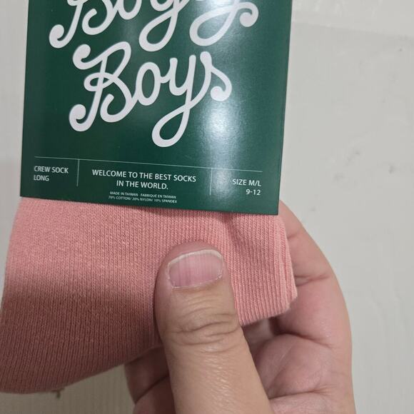 Bogey boys socks by macklemore mens size 9-12 m/L pastel pink long crew socks - Picture 7 of 7